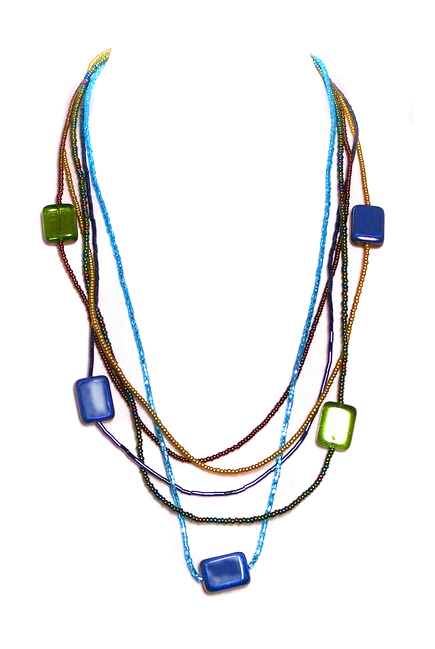 tyrkysový náhrdelník 3H84A-44